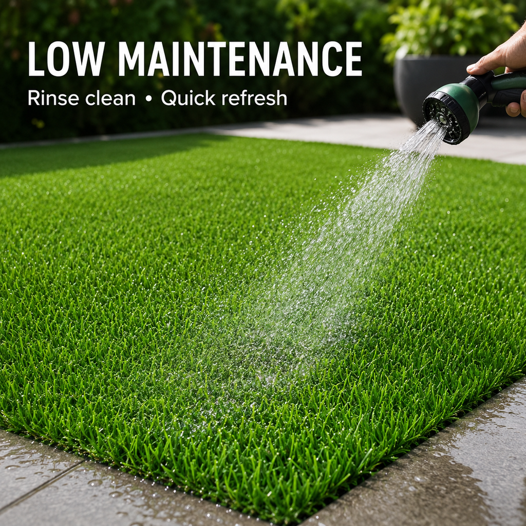 Outdoor Artificial Grass Roll - 0.7" Pile Height, 7 ft x 10 ft
