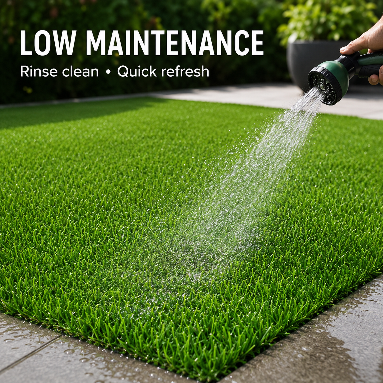 Outdoor Artificial Grass Roll - 0.7" Pile Height, 7 ft x 10 ft