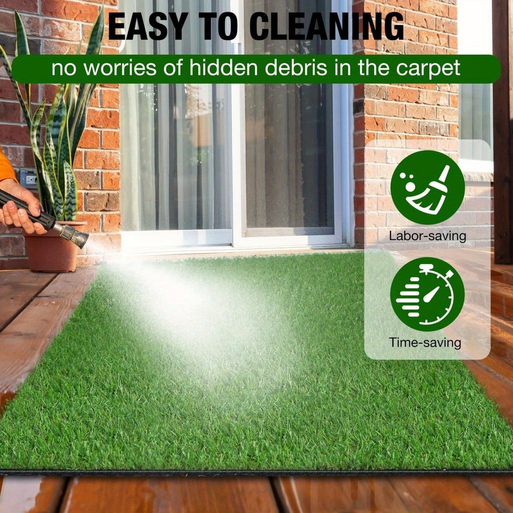 Outdoor Artificial Grass Roll - 0.7" Pile Height, 3 ft x 32 ft