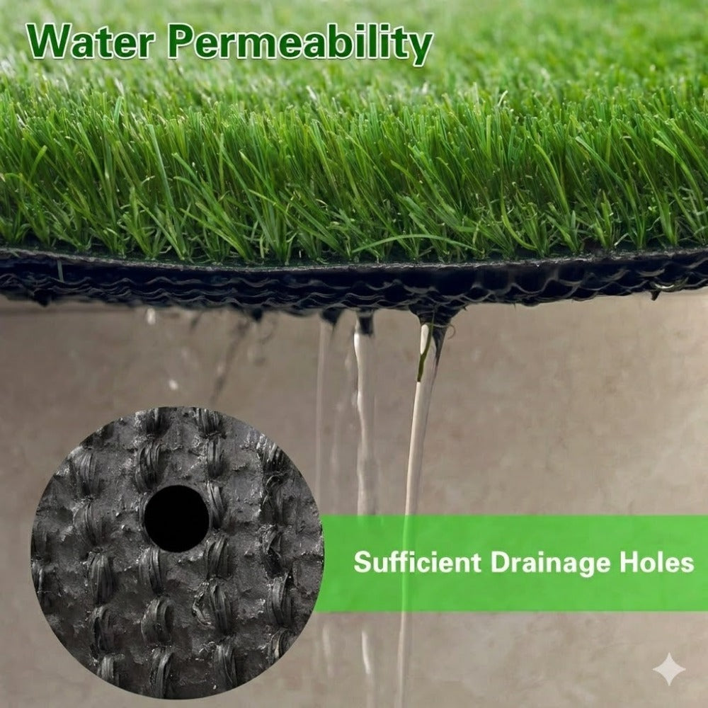 Outdoor Artificial Grass Roll - 0.7" Pile Height, 3 ft x 32 ft