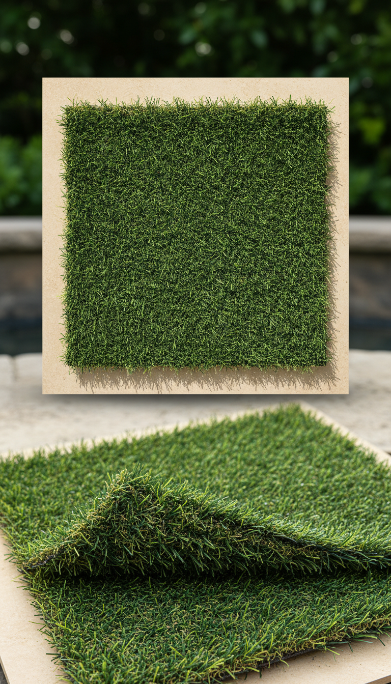 Custom-cut residential turf sample