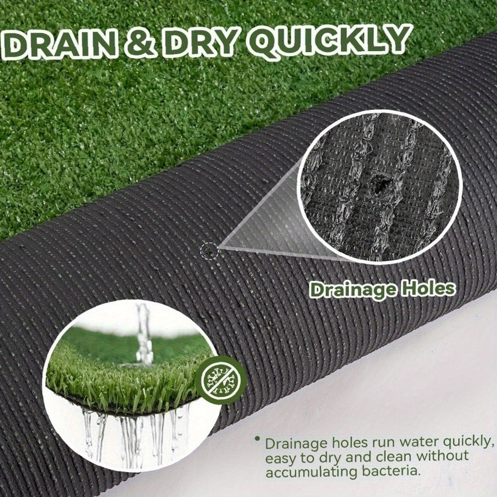 Outdoor Artificial Grass Roll - 0.7" Pile Height, 5 ft x 10 ft