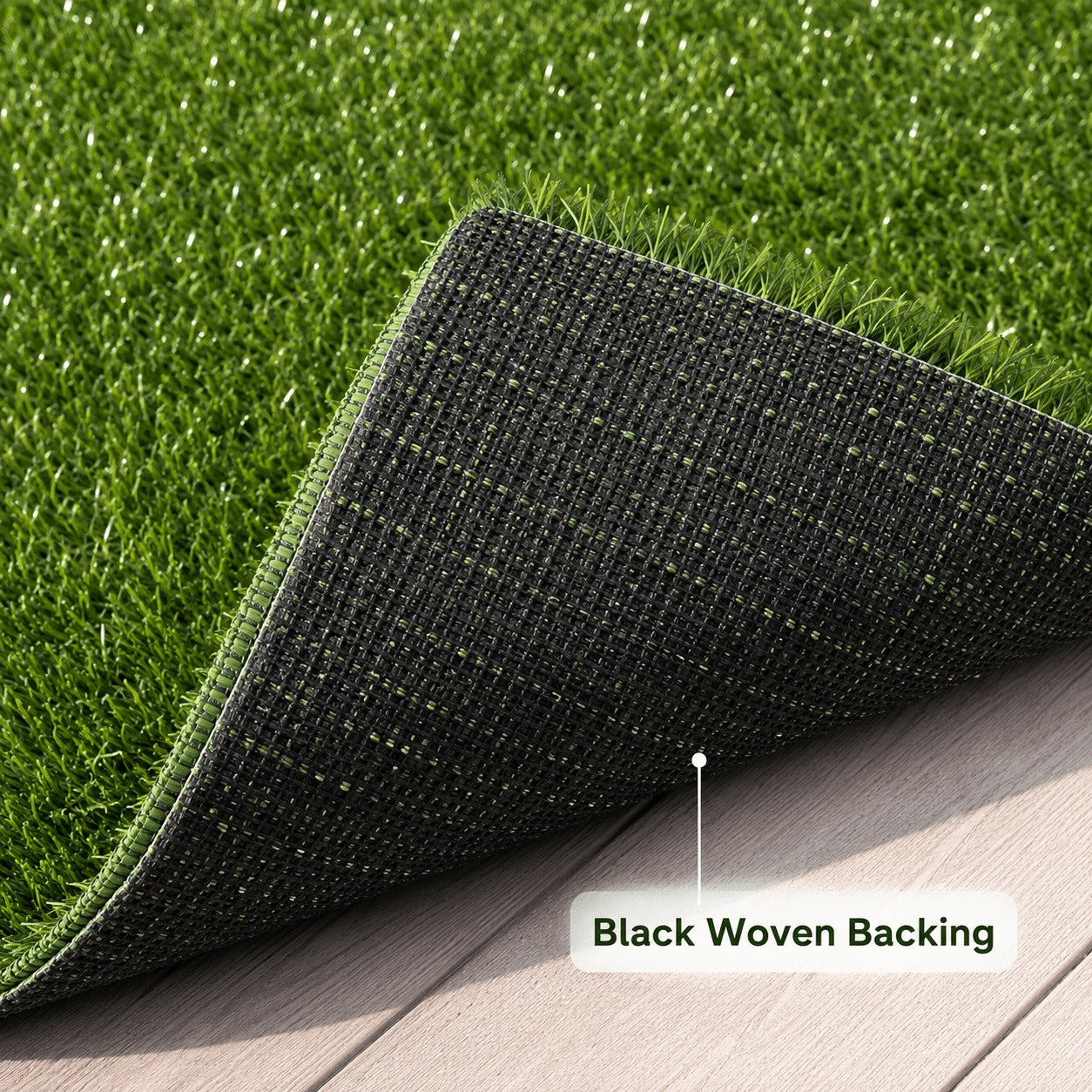 Outdoor Artificial Grass Roll - 0.7" Pile Height, 6 ft x 20 ft