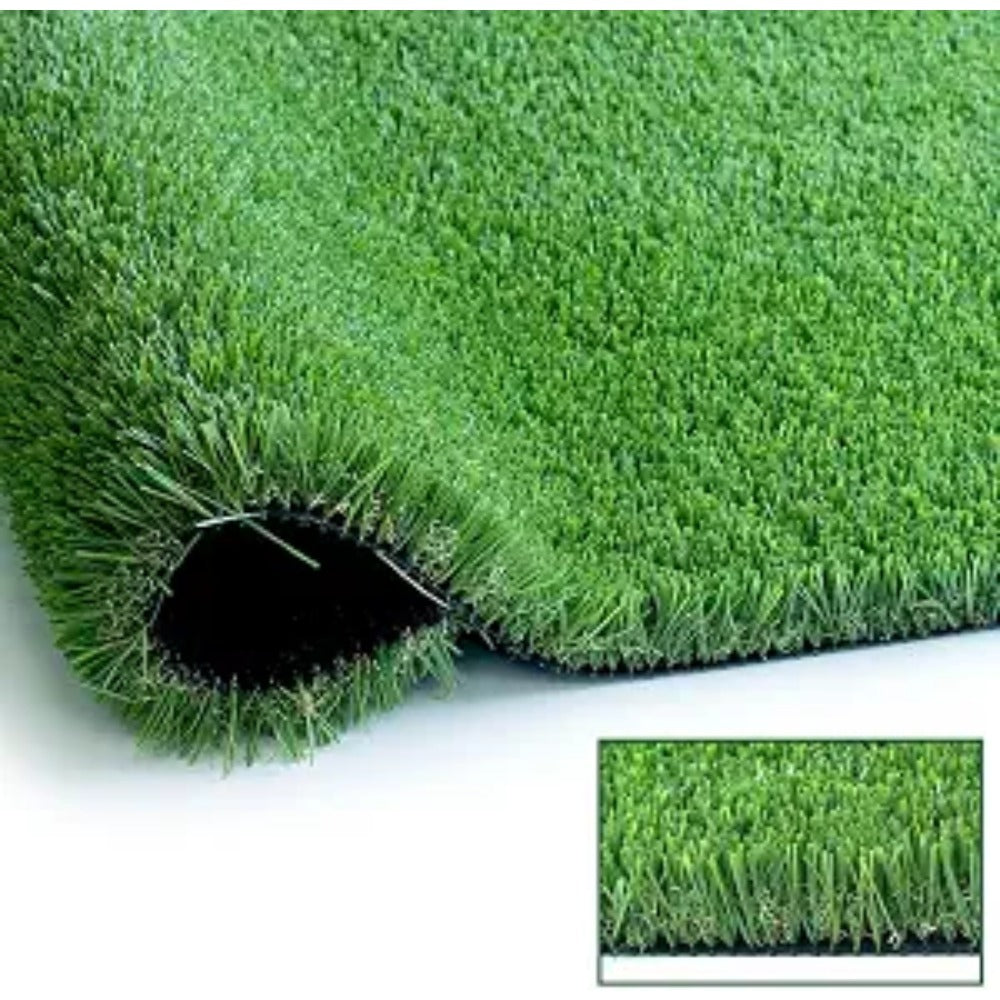Outdoor Artificial Grass Roll - 0.7" Pile Height, 6 ft x 10 ft, Non-Adhesive Backing