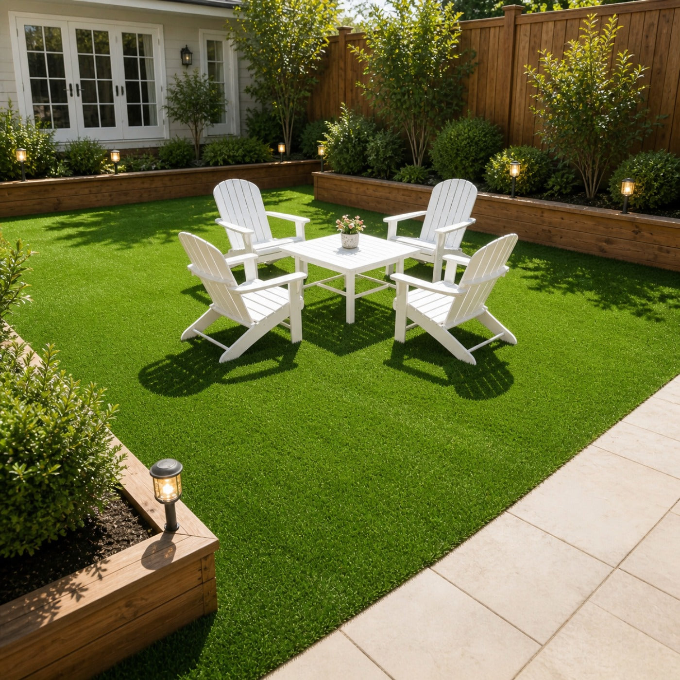 Outdoor Artificial Grass Roll - 0.7" Pile Height, 6.5 ft x 10 ft