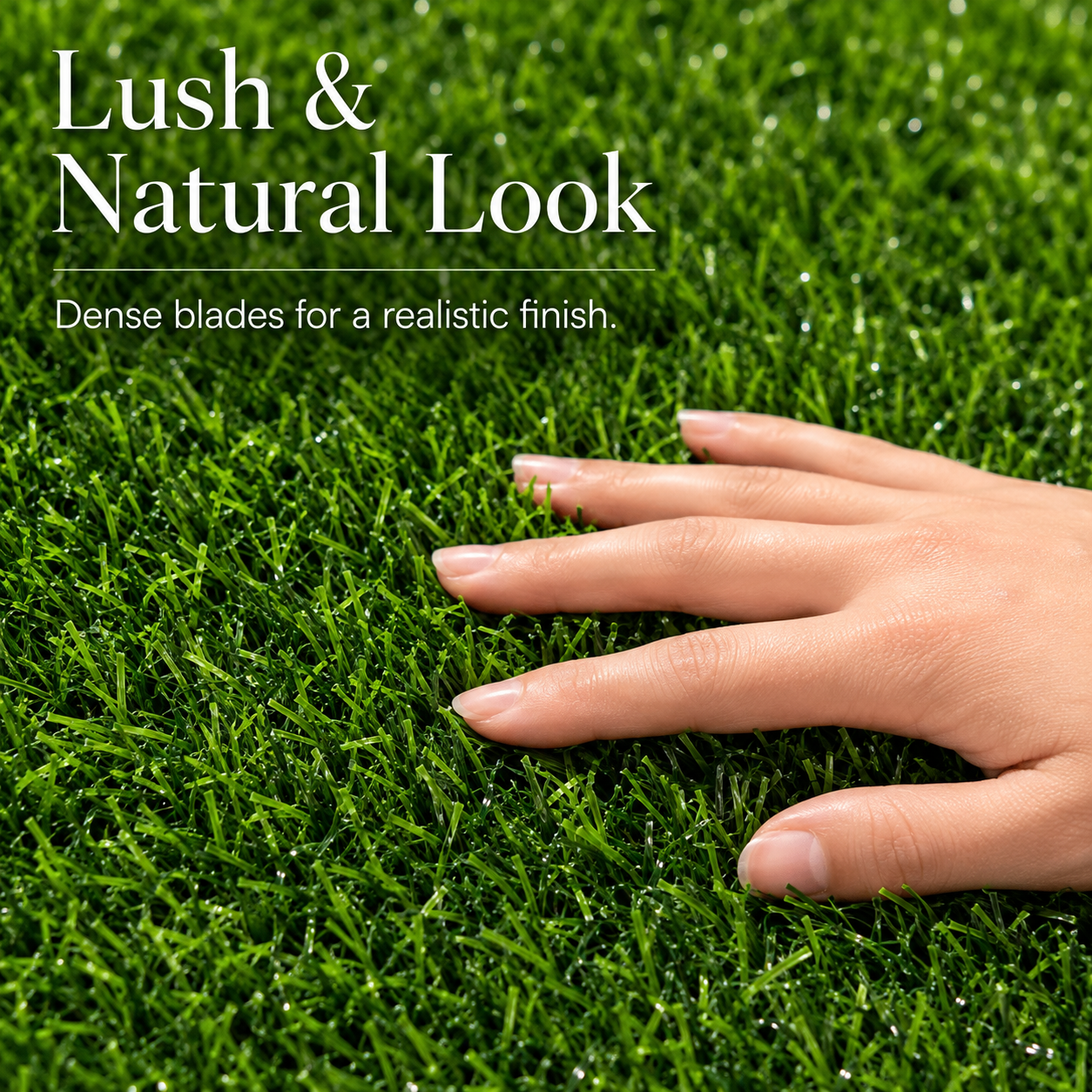 Outdoor Artificial Grass Roll - 0.7" Pile Height, 6 ft x 15 ft, Non-Adhesive Backing