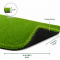 Outdoor Artificial Grass Roll - 0.7" Pile Height, 6 ft x 15 ft, Non-Adhesive Backing