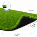 Outdoor Artificial Grass Roll - 0.7" Pile Height, 6.5 ft x 15 ft, Non-Adhesive Backing