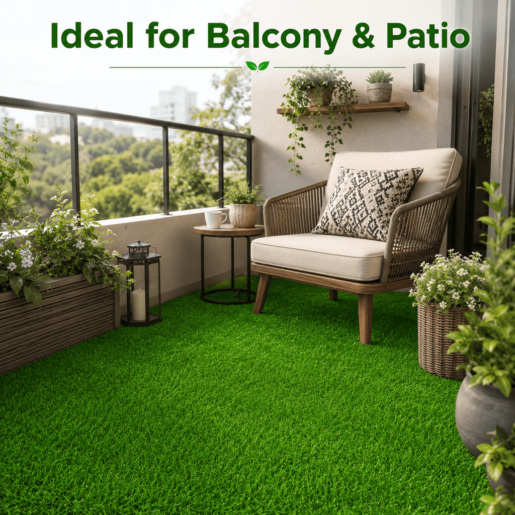 Outdoor Artificial Grass Roll - 0.7" Pile Height, 6 ft x 30 ft