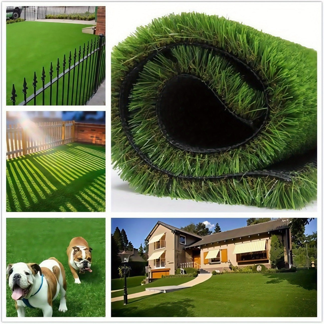Outdoor Artificial Grass Roll - 0.7" Pile Height, 6 ft x 10 ft