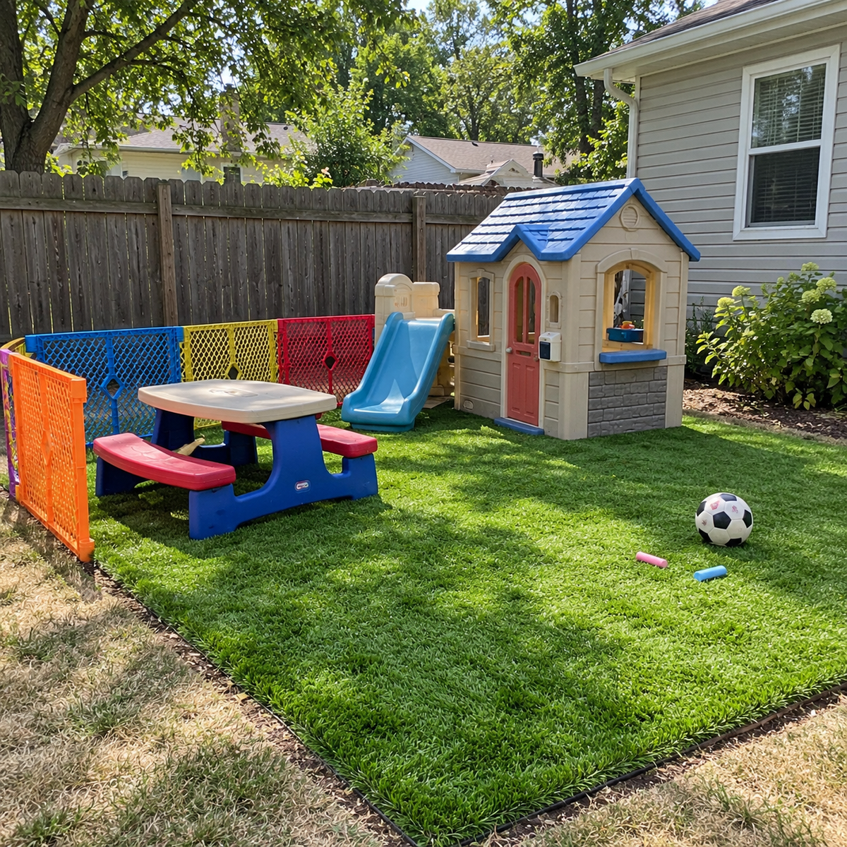 1.57 inch Fresh Green Artificial Grass for Backyard, Lawn & Pets – Natural 40
