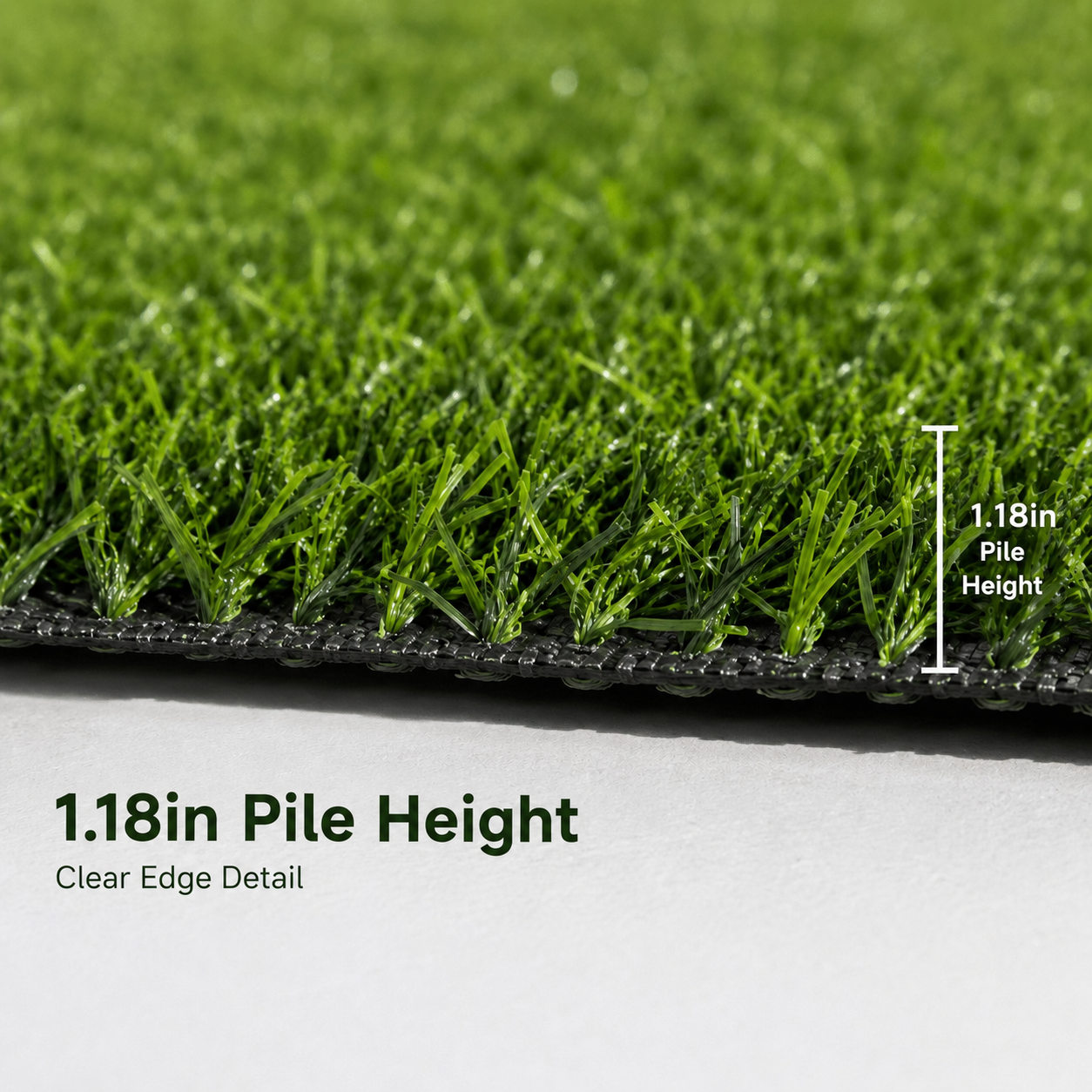 Outdoor Artificial Grass Roll - 0.7" Pile Height, 6 ft x 20 ft